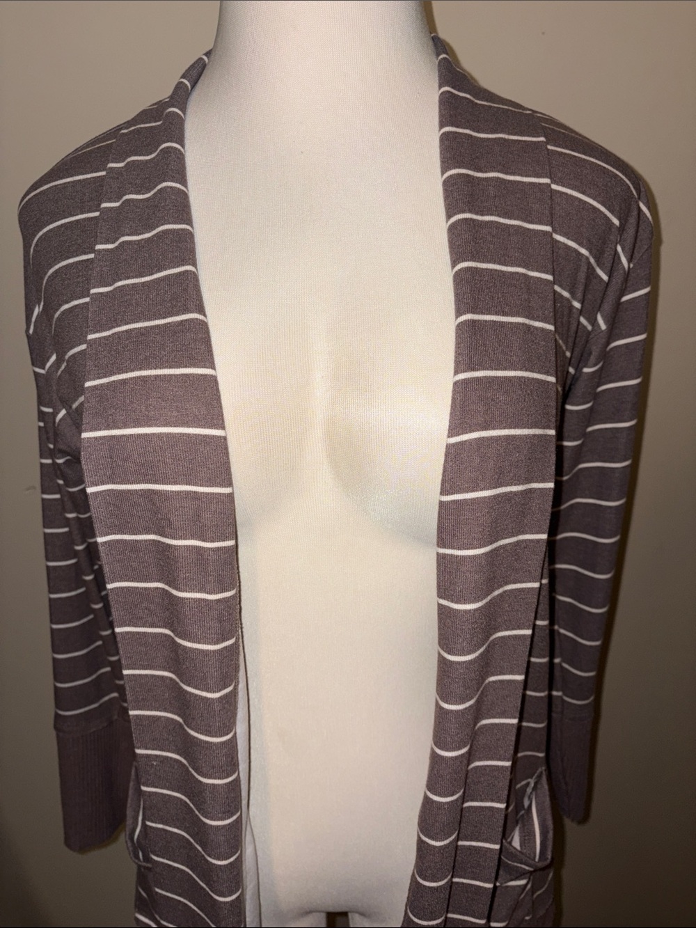 Maurice’s size medium women’s striped cardigan.